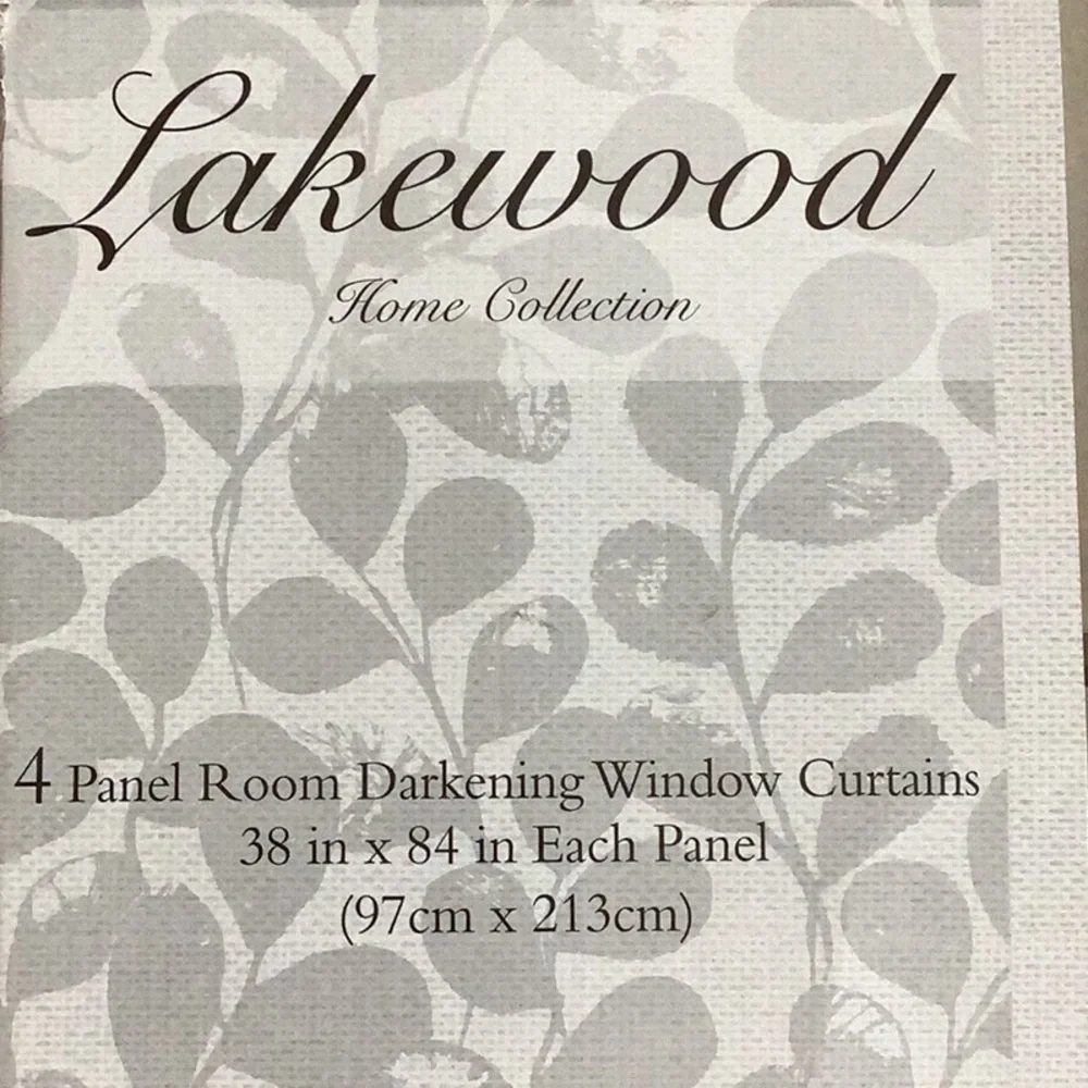 Lakewood 4 Panel RoomDarkening Window  Curtains. New With Tags.